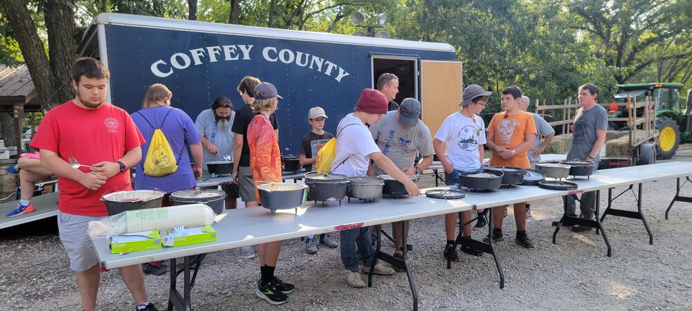 Serving Cobblers Out of Cast Iron Dutch Ovens During OK Kids