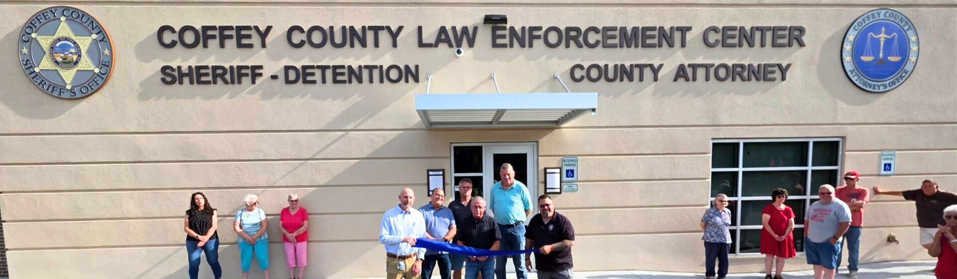 Ribbon cutting ceremony of the new Coffey County Law Enforcement Center