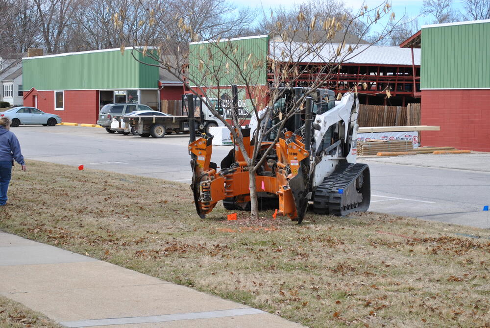 Heavy Equipment Working on New Parking Lot