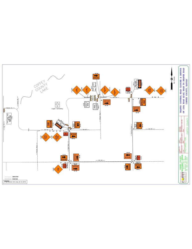 Detour Route Information Map Shows Re-Route Locations